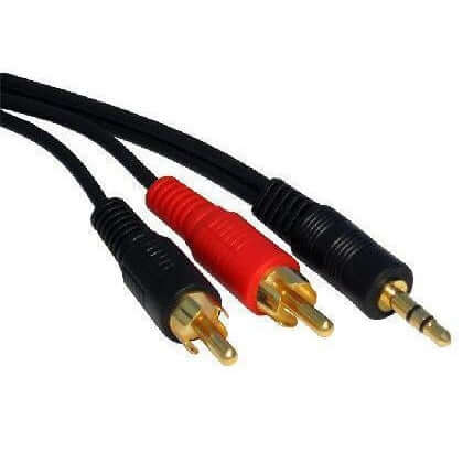 2 METRE STEREO JACK - TWIN RCA CABLE