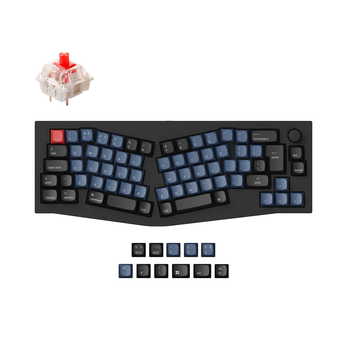 Keychron Q8 Knob RGB Alice Ergonomic UK ISO Gateron Red — Computer Orbit