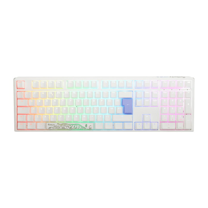 Ducky One 3 Pure White UK ISO RGB Cherry MX Black