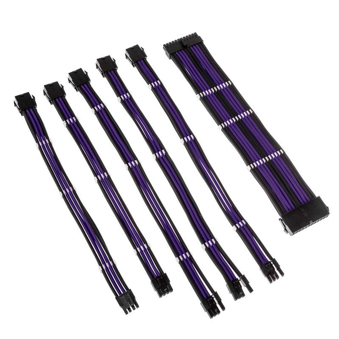 Kolink Core Adept Braided Cable Extension Kit Jet Black/Titan Purple