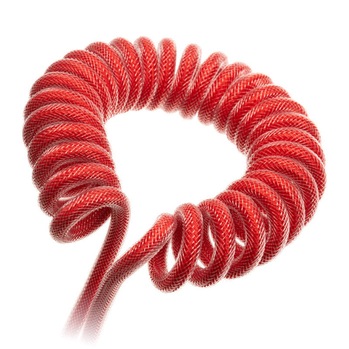 Ducky Premicord Apple Red Custom Coiled USB-C Keyboard Cable