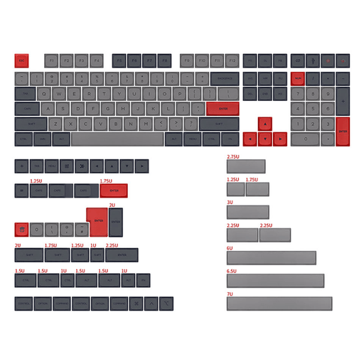 Skyloong Black-Grey-Red GSA Profile Dye-Sub PBT Keycaps