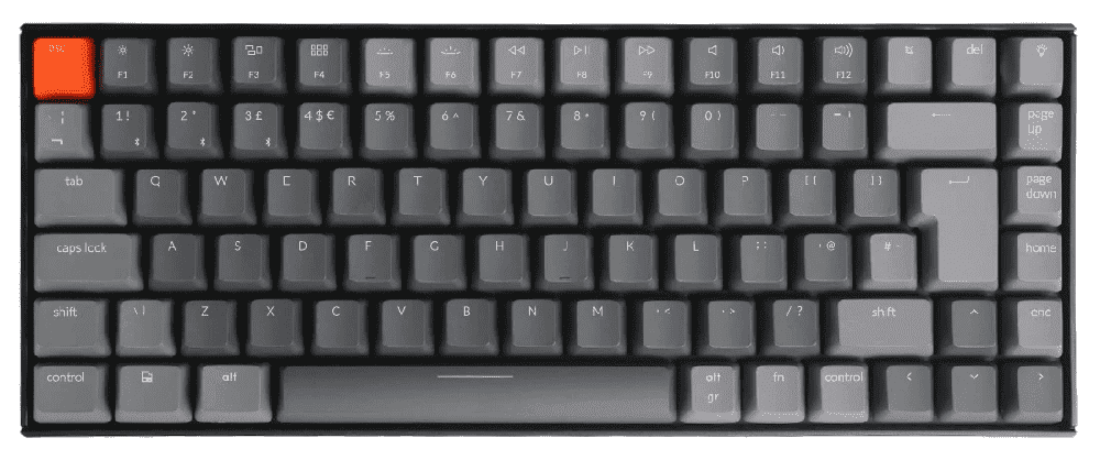 Keychron K2v2 RGB 75% ISO UK Linear Gateron Red