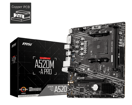 MSI A520M-A PRO AM4 MOTHERBOARD