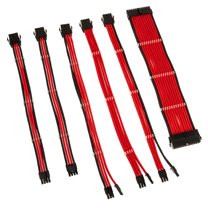 Kolink Core Adept Braided Cable Extension Kit Racing Red