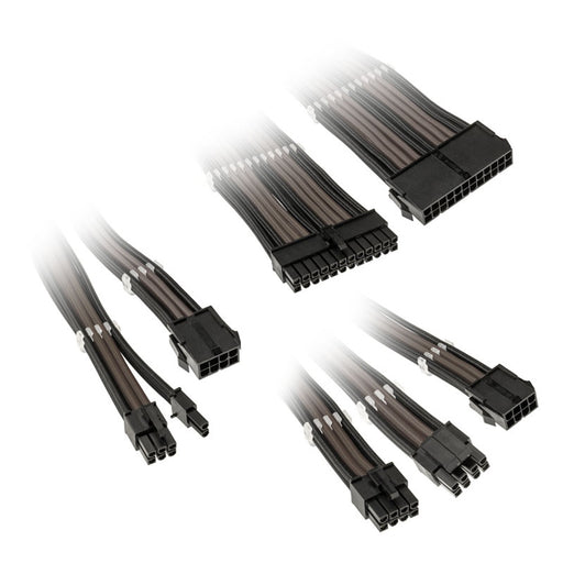 Kolink Core Adept Braided Cable Extension Kit Jet Black/Gunmetal Grey