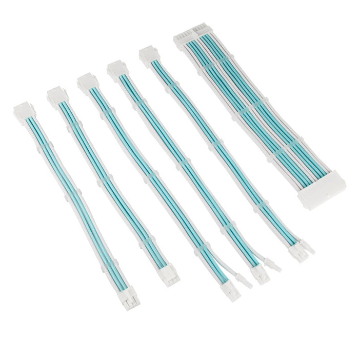 Kolink Core Adept Braided Cable Extension Kit Brilliant White/Powder Blue